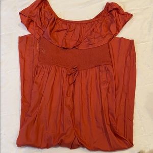 PLUS SIZE burnt orange jumpsuit. Size 2x BRAND NEW